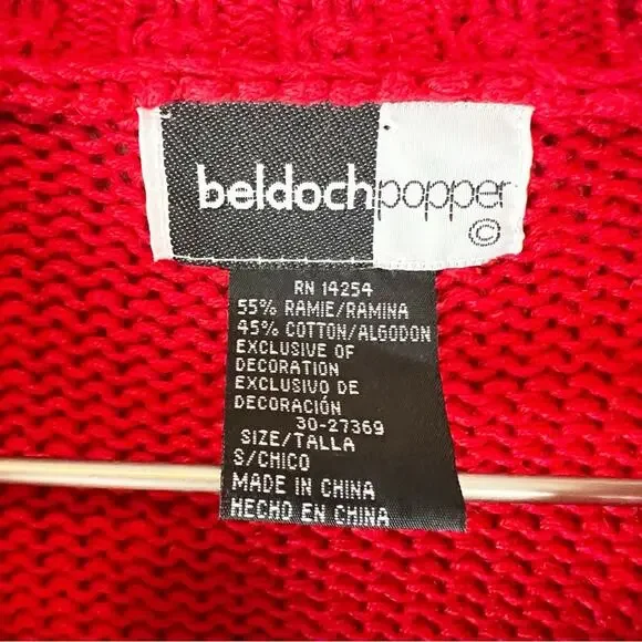 Vintage Christmas Sweater Reindeer I‎ Believe ugly Sz S - Picture 2 of 7